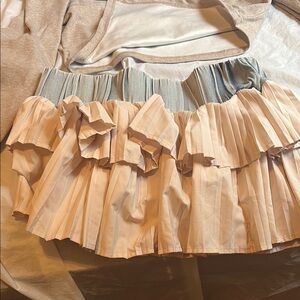 Elegant Cream Ruffled Skirt
